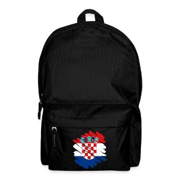 Kroatien Flagge Adria Zagreb Kroatische Fahne - Rucksack - Schwarz - Vorne