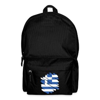 Griechenland Flagge Hellas Athen Griechische Fahne - Rucksack - Schwarz - Vorne