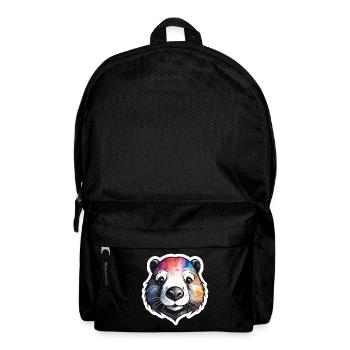 Beaver Cool and Cool Colorful Watercolors - Backpack - black - Front