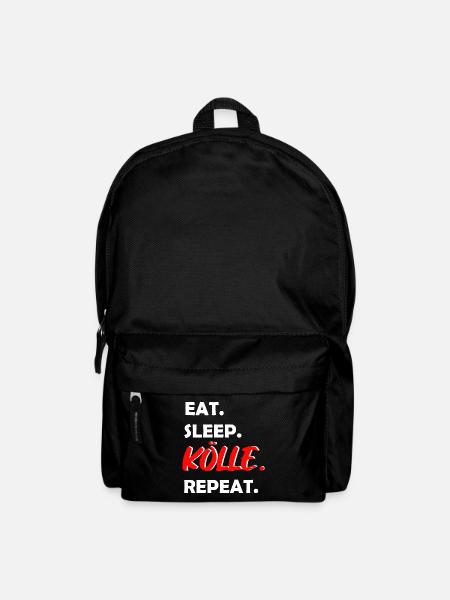 Eat Sleep Kölle Repeat Köln Kölner Kölnerin Kölsch - Rucksack - Schwarz