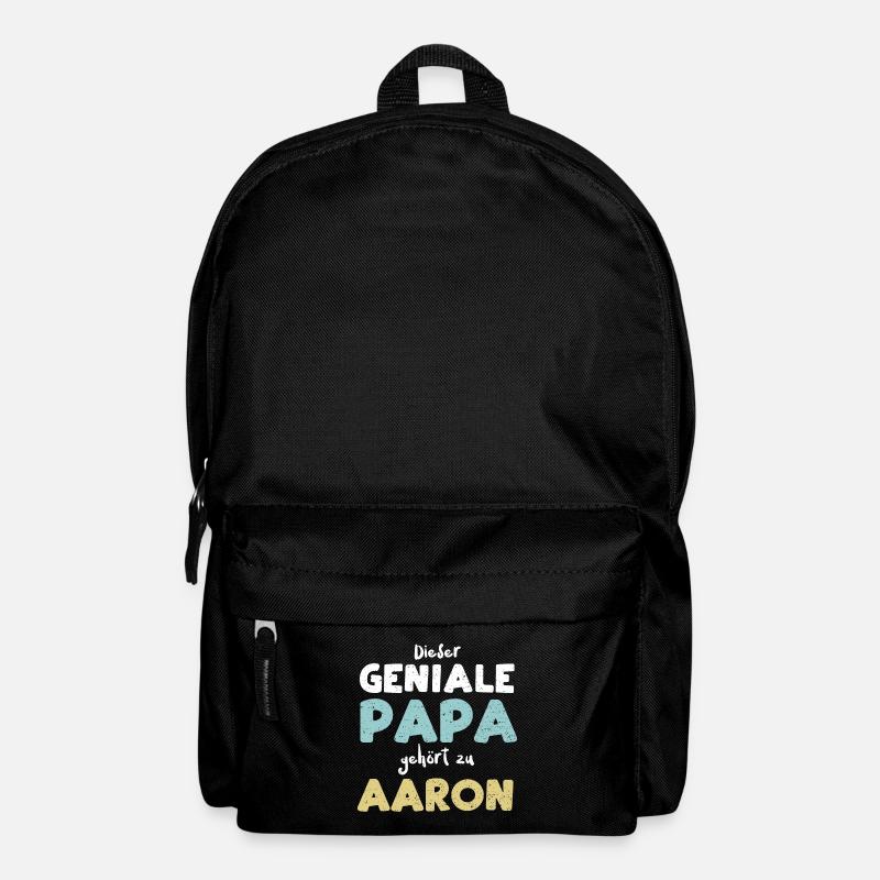 Dieser Geniale Papa Gehört Zu Aaron - Rucksack - Schwarz