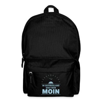 In Ostfriesland Sagt Man Moin (Plattdeutsch / Sky) - Rucksack - Schwarz - Vorne