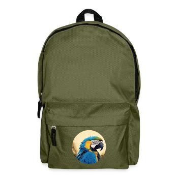 Blue and gold macaw - Backpack - olive green - Front