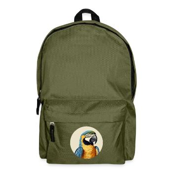 Blue and gold macaw - Backpack - olive green - Front