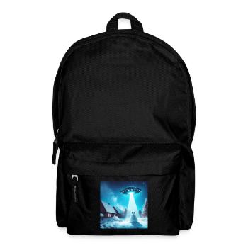 UFO Schneemann Winter Schnee Alien - Rucksack - Schwarz - Vorne