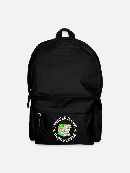 I Prefer Books Over People - Backpack - black
