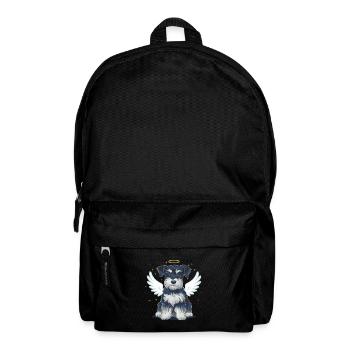 Miniature schnauzer as angel - Backpack - black - Front
