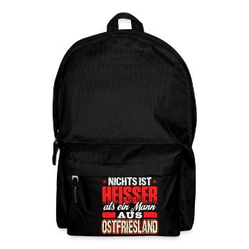 OSTFRIESLAND - heiss - Rucksack - Schwarz - Vorne