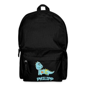 Dinosaurier lustig Kind Philipp Geschenk Geburtsta - Rucksack - Schwarz - Vorne