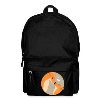 Tier Fuchs Liebe Familie Mutter Kind Vater - Rucksack - Schwarz - Vorne