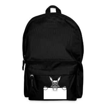 sign wall wall half text field surface write - Backpack - black - Front