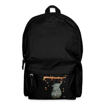 Elefant auf der Schaukel - Rucksack - Schwarz - Vorne