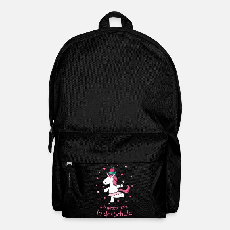 Einhorn ich glitzer in der Schule Einschulung - Rucksack - Schwarz