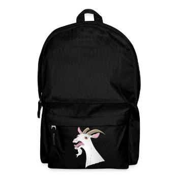 Crazy funny goat cry animal horns teeth - Backpack - black - Front