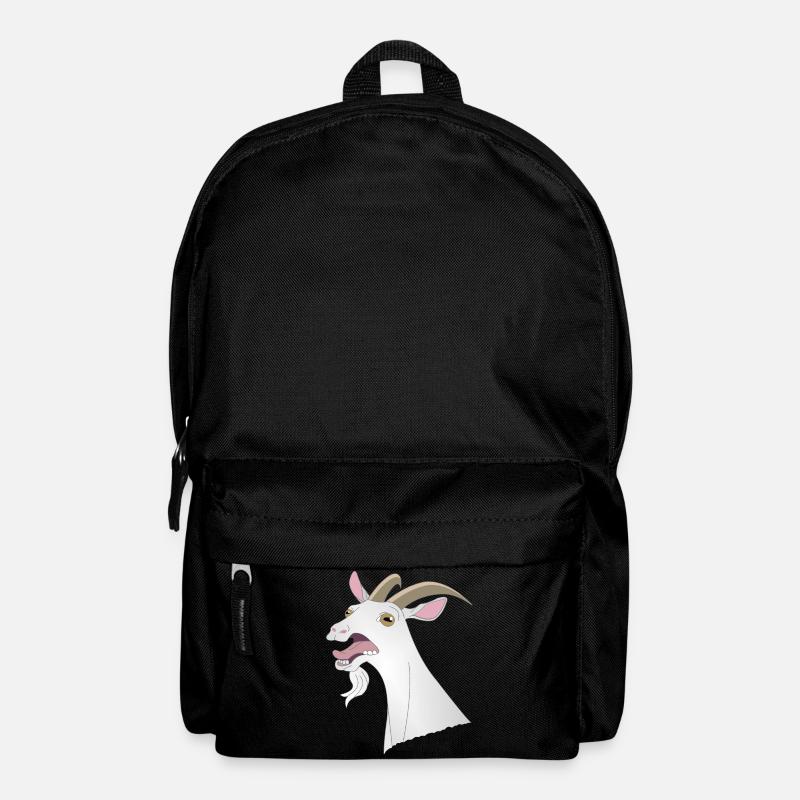 Fou drôle chèvre cri animal dents cornes - Sac à dos - noir