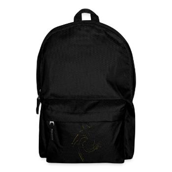 Goldene Spirale auf Schwarz - Rucksack - Schwarz - Vorne