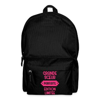 Grande Soeur Sœur Naissance Bébé Famille - Backpack - black - Front