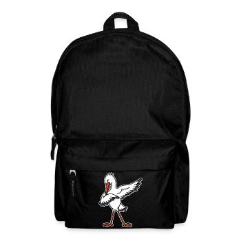 Dab dabbing stork pregnancy announcement - Backpack - black - Front