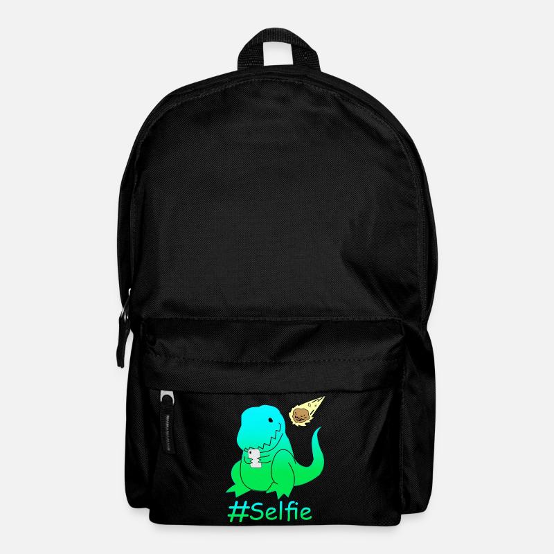 Lustiger Selfie Dinosaurier - Rucksack - Schwarz