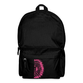 Pusteblume - Linie / pink - Rucksack - Schwarz - Vorne