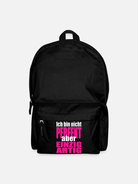 Nicht perfekt, einzigartig in Pink - Rucksack - Schwarz