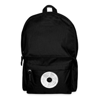 Schallplatten Silhouette - Rucksack - Schwarz - Vorne