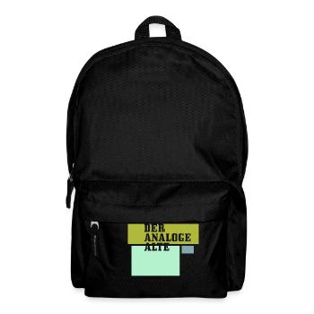 Der analoge Alte Opa Papa Vater Großvater Technik - Rucksack - Schwarz - Vorne