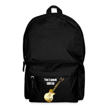 Ja, ich spreche Gitarre und sage 'Ja, ich spreche - Rucksack - Schwarz - Vorne