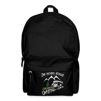 Je m en fou j'me barre en camping car, humour - Sac à dos - noir - Devant