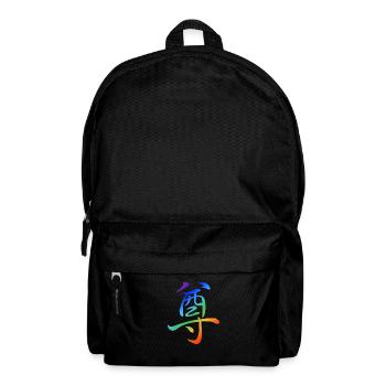 "Respekt" - Chinesisches Schriftzeichen Kanji LGBT - Rucksack - Schwarz - Vorne