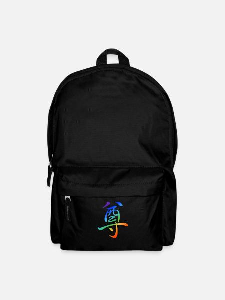 "Respekt" - Chinesisches Schriftzeichen Kanji LGBT - Rucksack - Schwarz