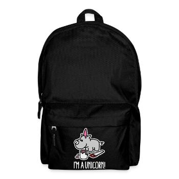I'm a unicorn rhino funny chubby BBW Plus Size - Backpack - black - Front