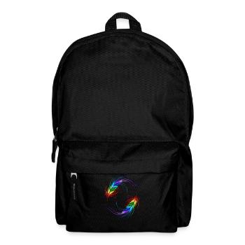 Pride rainboggen flag colorful feather LGBT - Backpack - black - Front