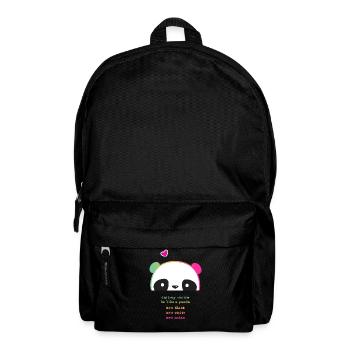 Destroy Racism - Be like a Panda - Backpack - black - Front