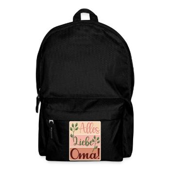 Alles Liebe Oma - Großmama - Danke - Rucksack - Schwarz - Vorne