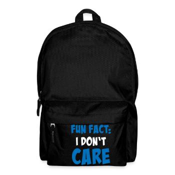 Fun Fact: I don't care - Backpack - black - Front