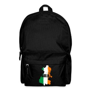 | du comté de Dublin, Irlande Contour de la carte du drapeau - Sac à dos - noir - Devant