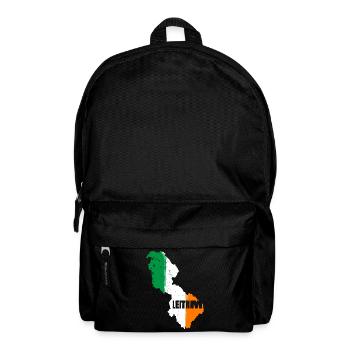 | du comté de Leitrim Irlande Contour de la carte du drapeau - Sac à dos - noir - Devant