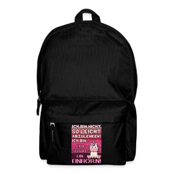 Für große Einhorn-Fans. Einhornliebhaber - Rucksack - Schwarz - Vorne