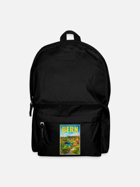 Bern Panorama Aare & Altstadt - Rucksack - Schwarz