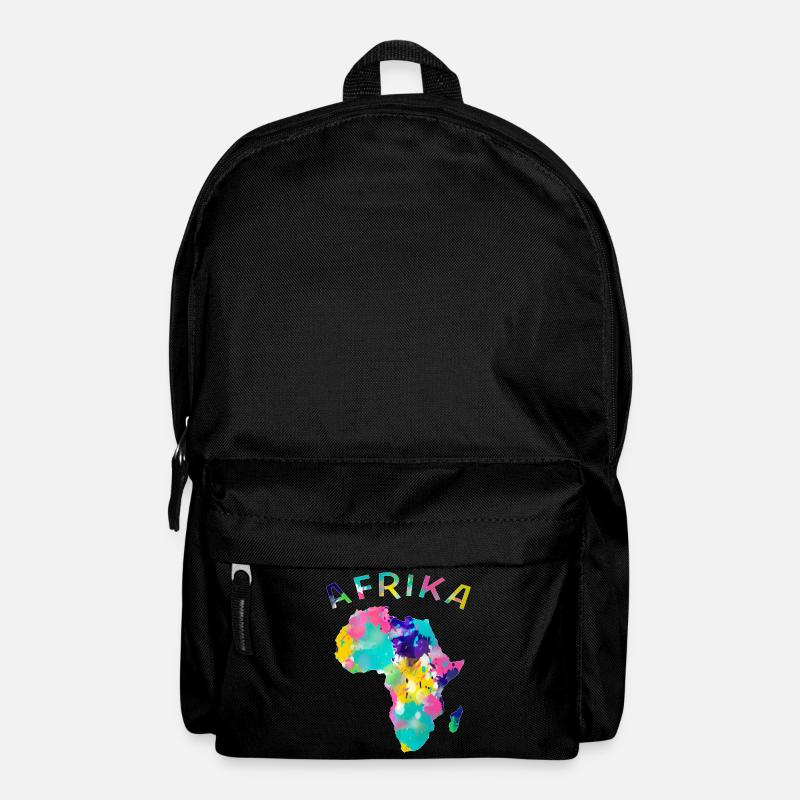 Afrika bunt - Rucksack - Schwarz