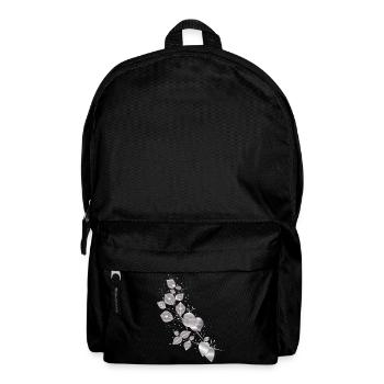 noble leaf tendrils in metallic silver look - Backpack - black - Front