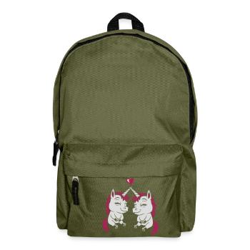 Best Unicorn Girlfriend Love - Backpack - olive green - Front