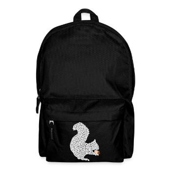 Écureuils de noix avec noix dans la patte - Sac à dos - noir - Devant