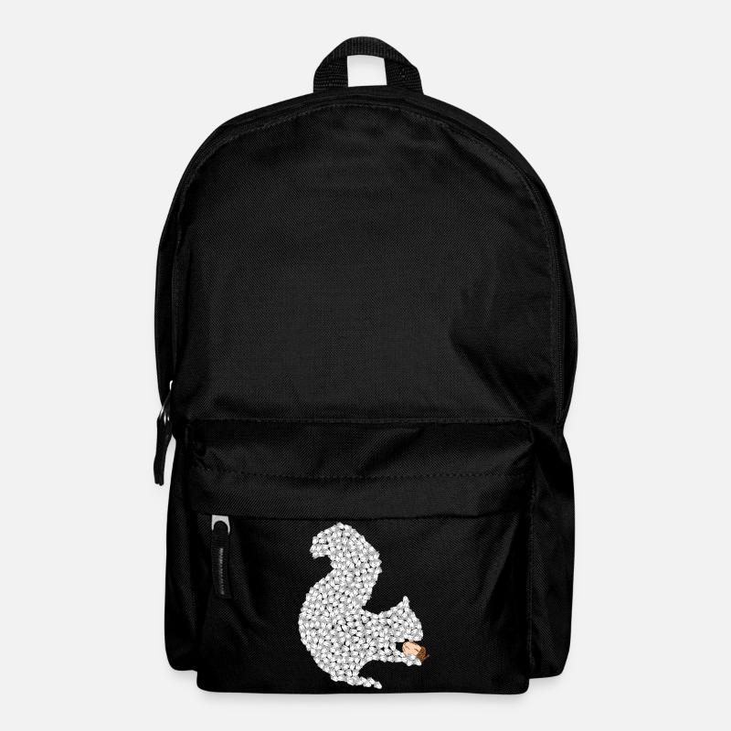 Eichhörnchen aus Nüssen mit Nuß in der Pfote - Rucksack - Schwarz