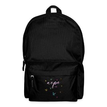Nope - Einfach mal Nein sagen! - Rucksack - Schwarz - Vorne