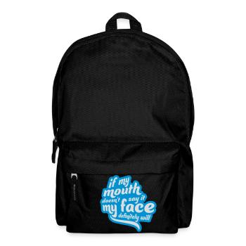 my face definitely will - Rucksack - Schwarz - Vorne