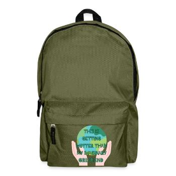 Stop global warming - Backpack - olive green - Front