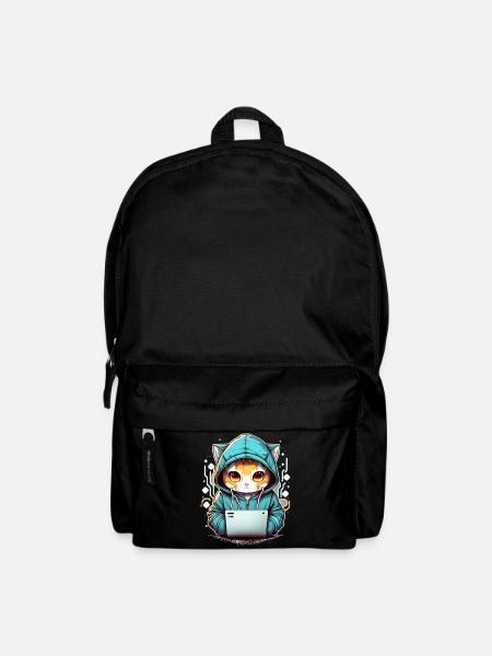 Coding cat - Rucksack - Schwarz