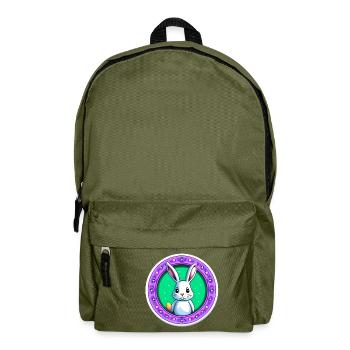 Supersüßer Osterhase - Rucksack - Olivgrün - Vorne